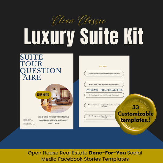 Brandable Luxury SUITE Kit — Premium Agent Canva Marketing Kit