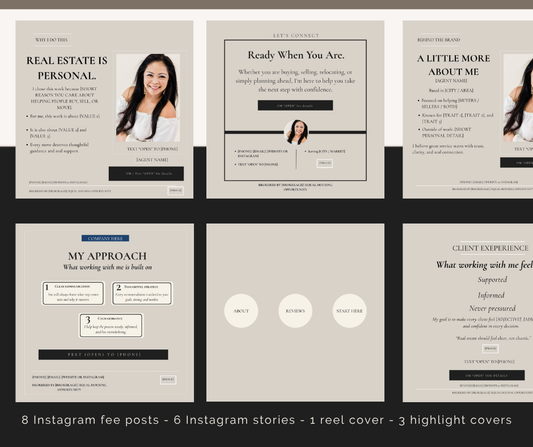 Personal Brand Trust Kit – Canva Marketing Templates for REALTORS