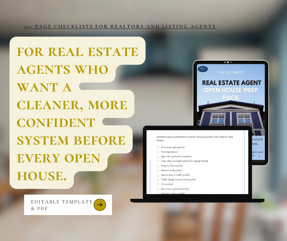 Open House Prep Pack for REALTORS | Editable Canva Checklist