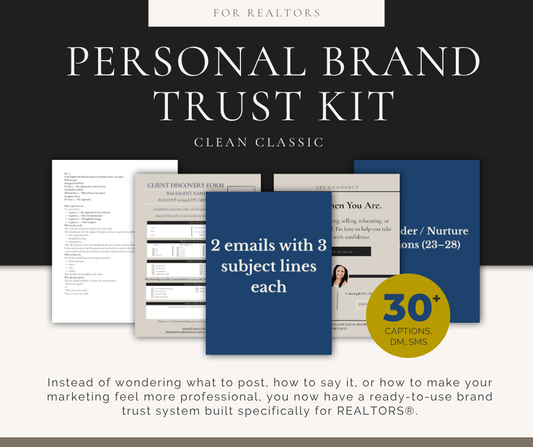 Personal Brand Trust Kit – Canva Marketing Templates for REALTORS